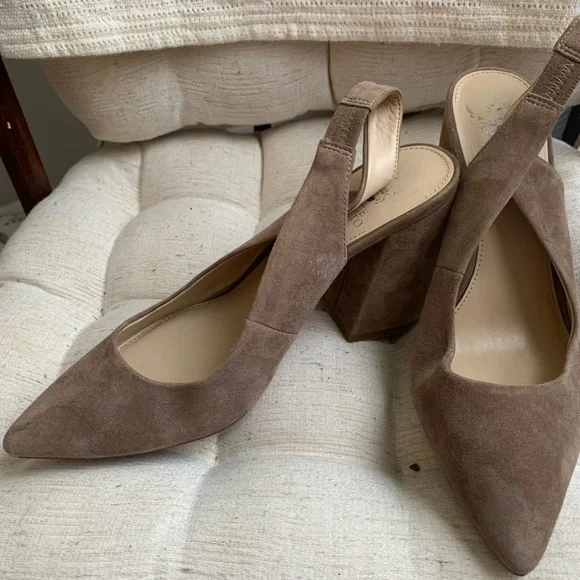 Vince Camuto Suede Sling Back Heel - Picture 2 of 8